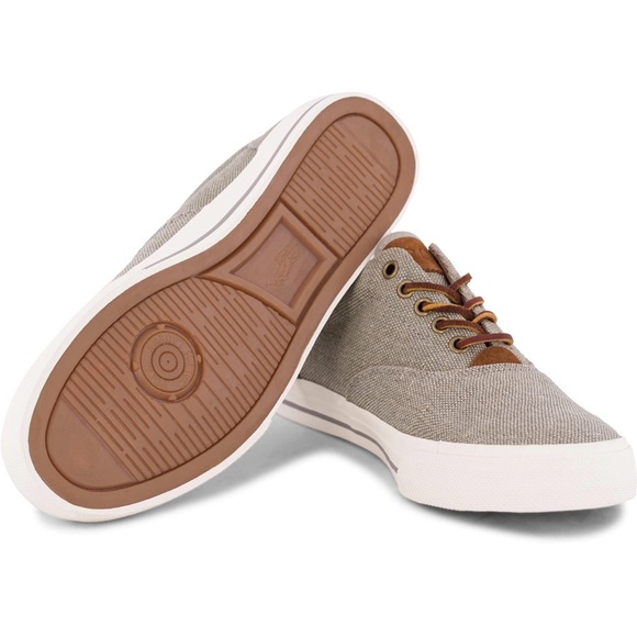 Polo Ralph Lauren Forestmont II Burlap Sneaker - Men's - Grey Size 10 - Picture 2 of 10